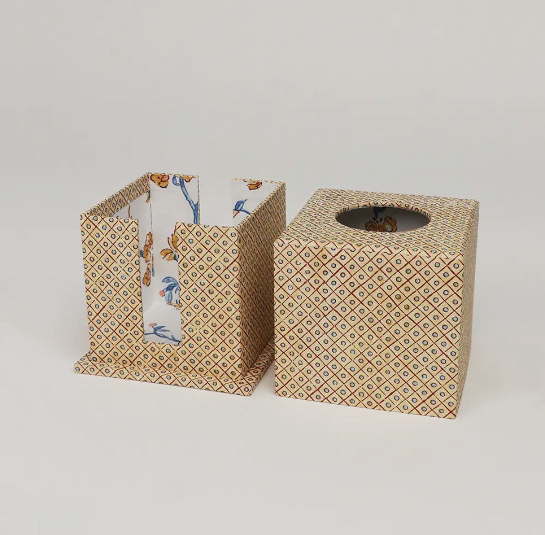 Hand Block Printed Tissue Box