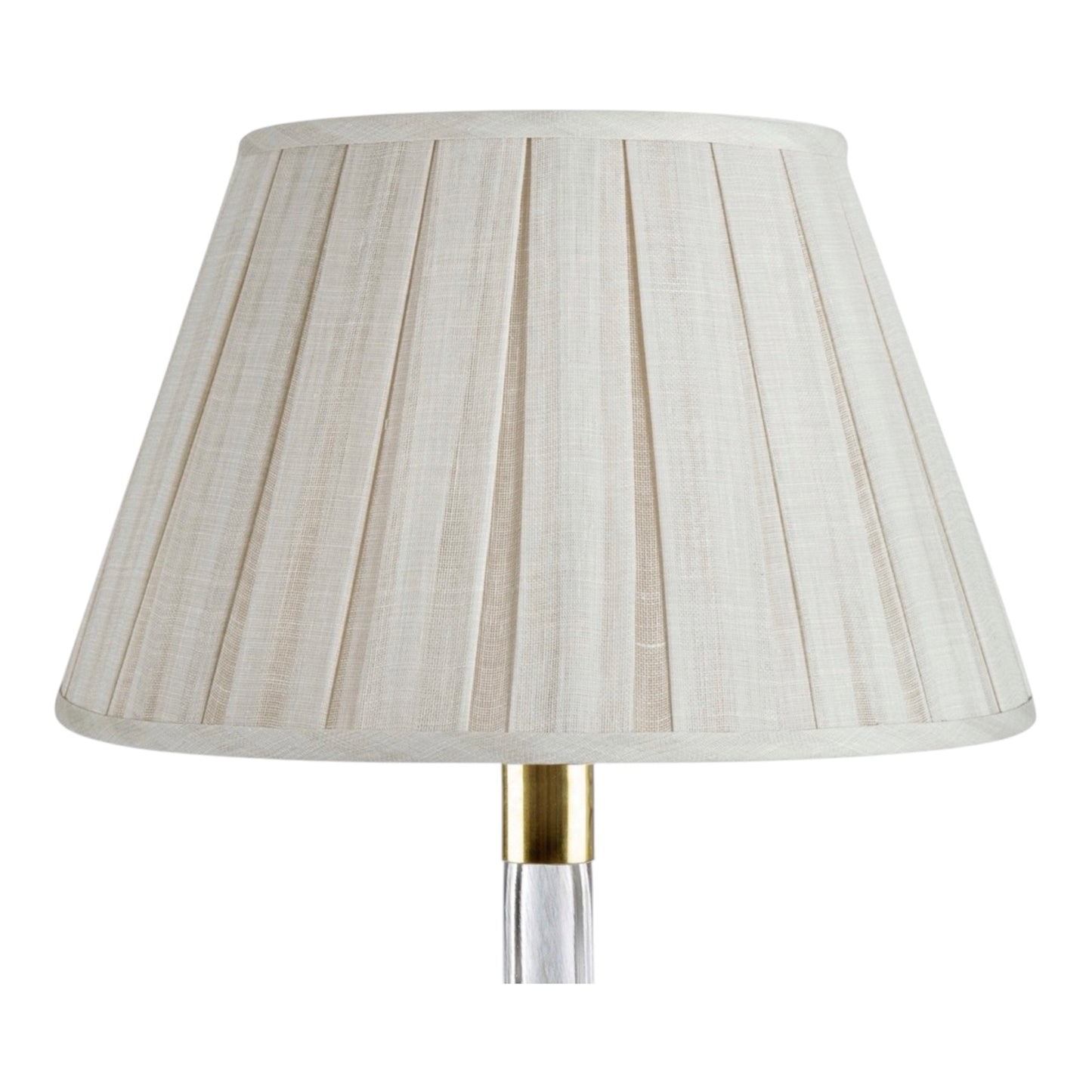 Round Box Pleat Lampshade in Cream Moire
