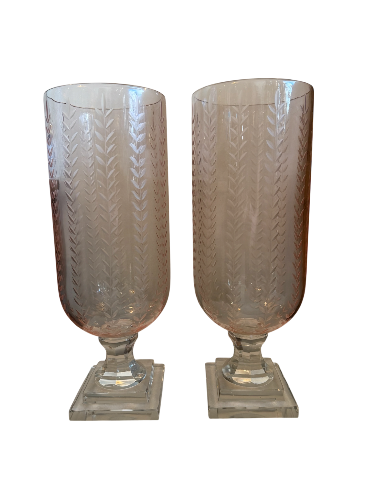 Pair of Pink Laurel Leaf Hurricanes