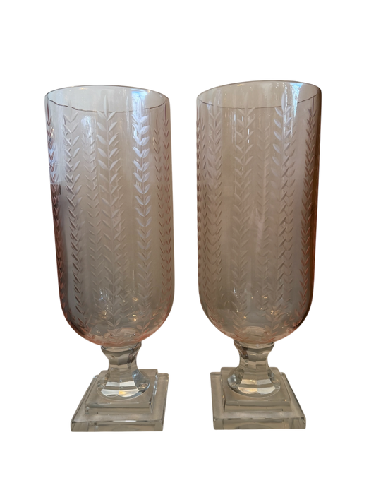 Pair of Pink Laurel Leaf Hurricanes