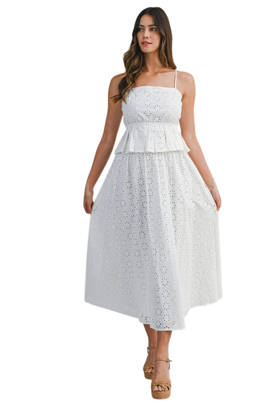 Eyelet Skirt Set