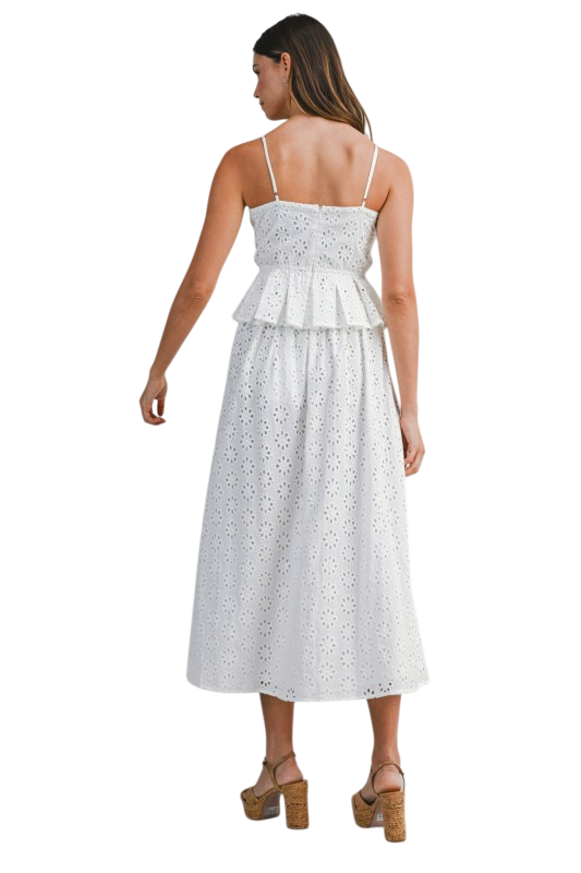 Eyelet Skirt Set