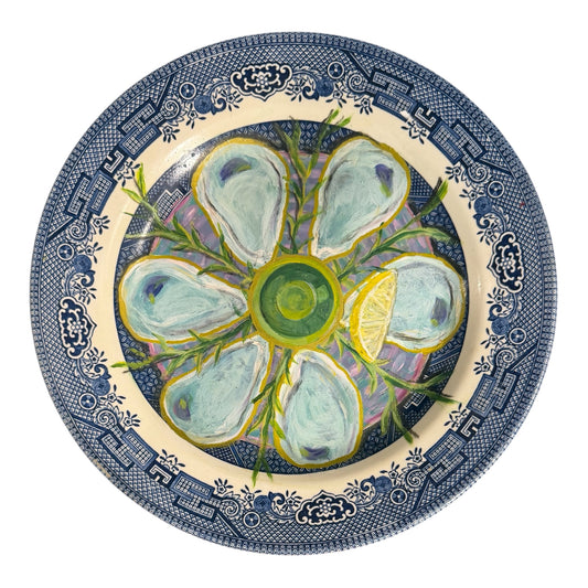 Jenn Leverett Art - Blue Willow Oyster Plate