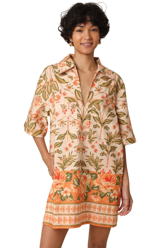 Garden Pattern Mini Dress