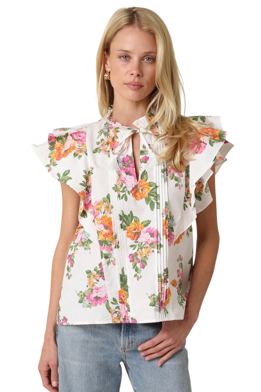 Floral Ruffle Blouse