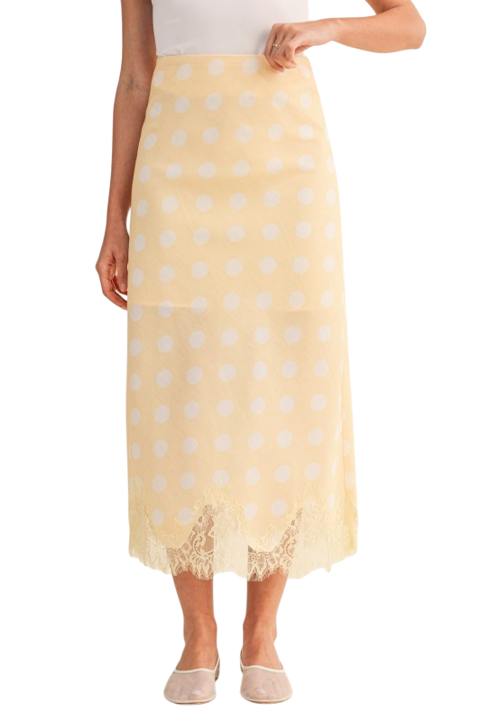 Poka Dot Midi Skirt