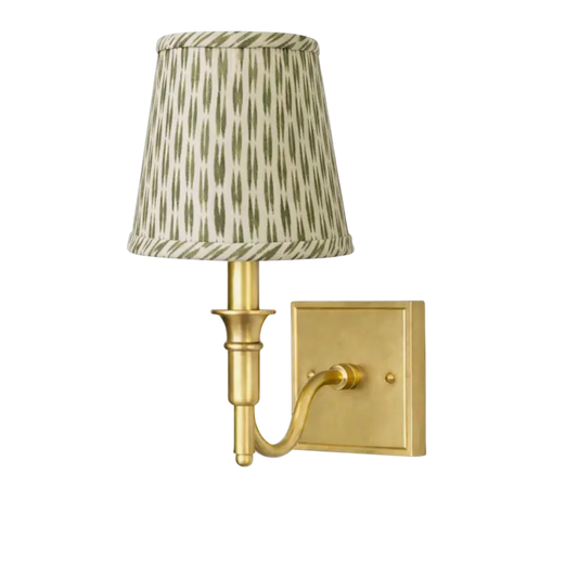 Green Velvet Weave Sconce Shade