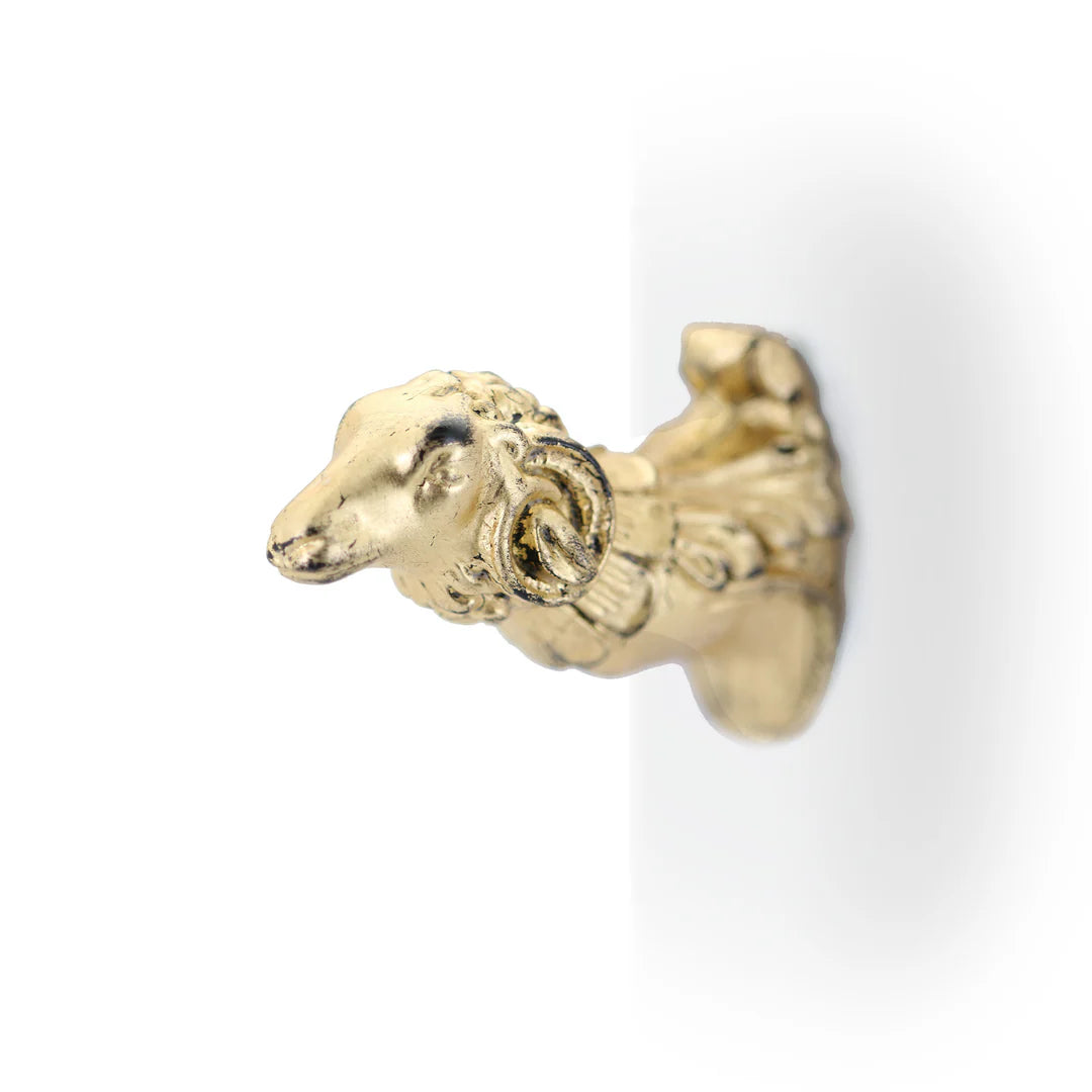 Gilded Ram Coat Hanger