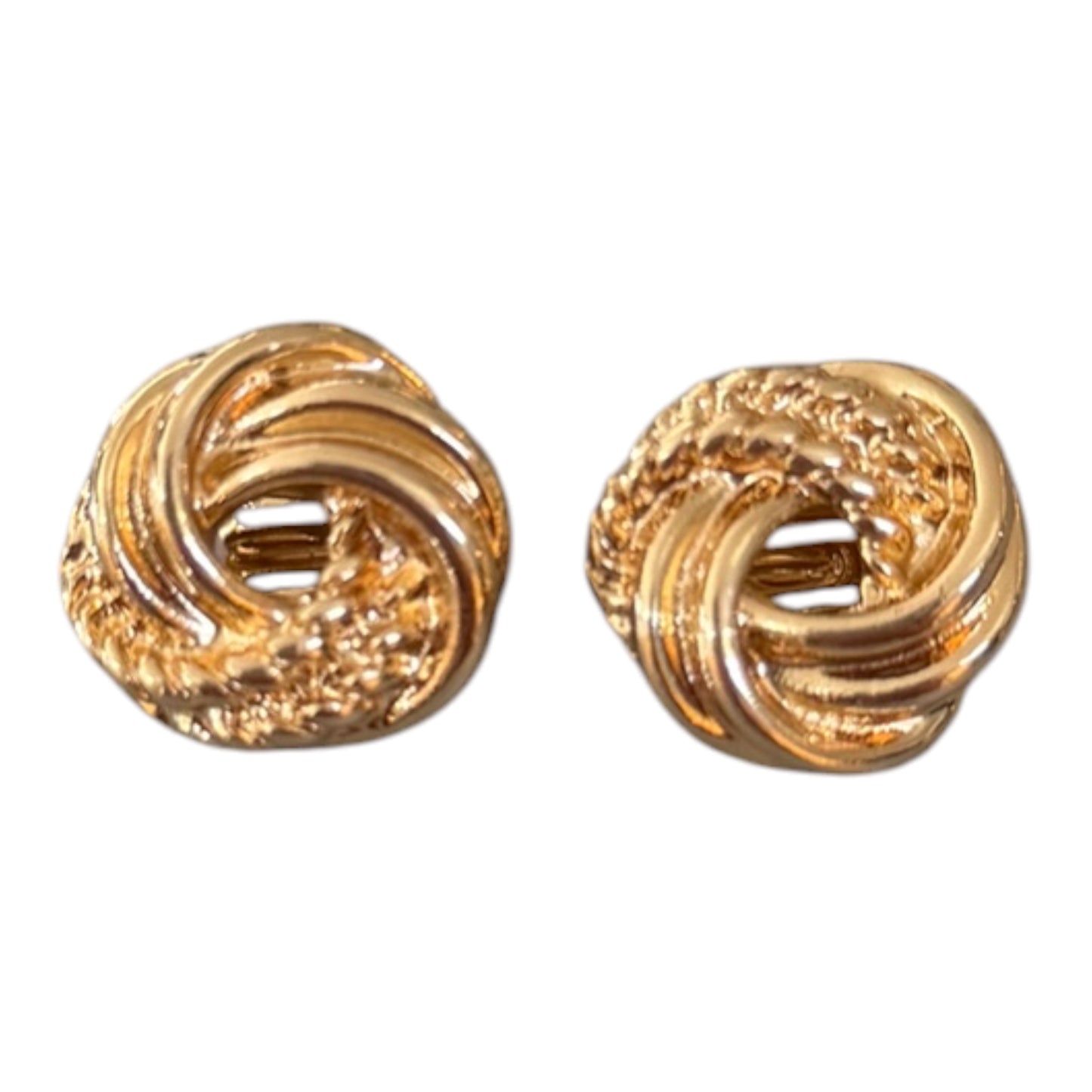 Clip on Gold Knot Stud
