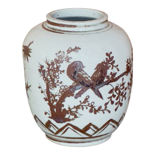 Copper Flower Barrel Vase