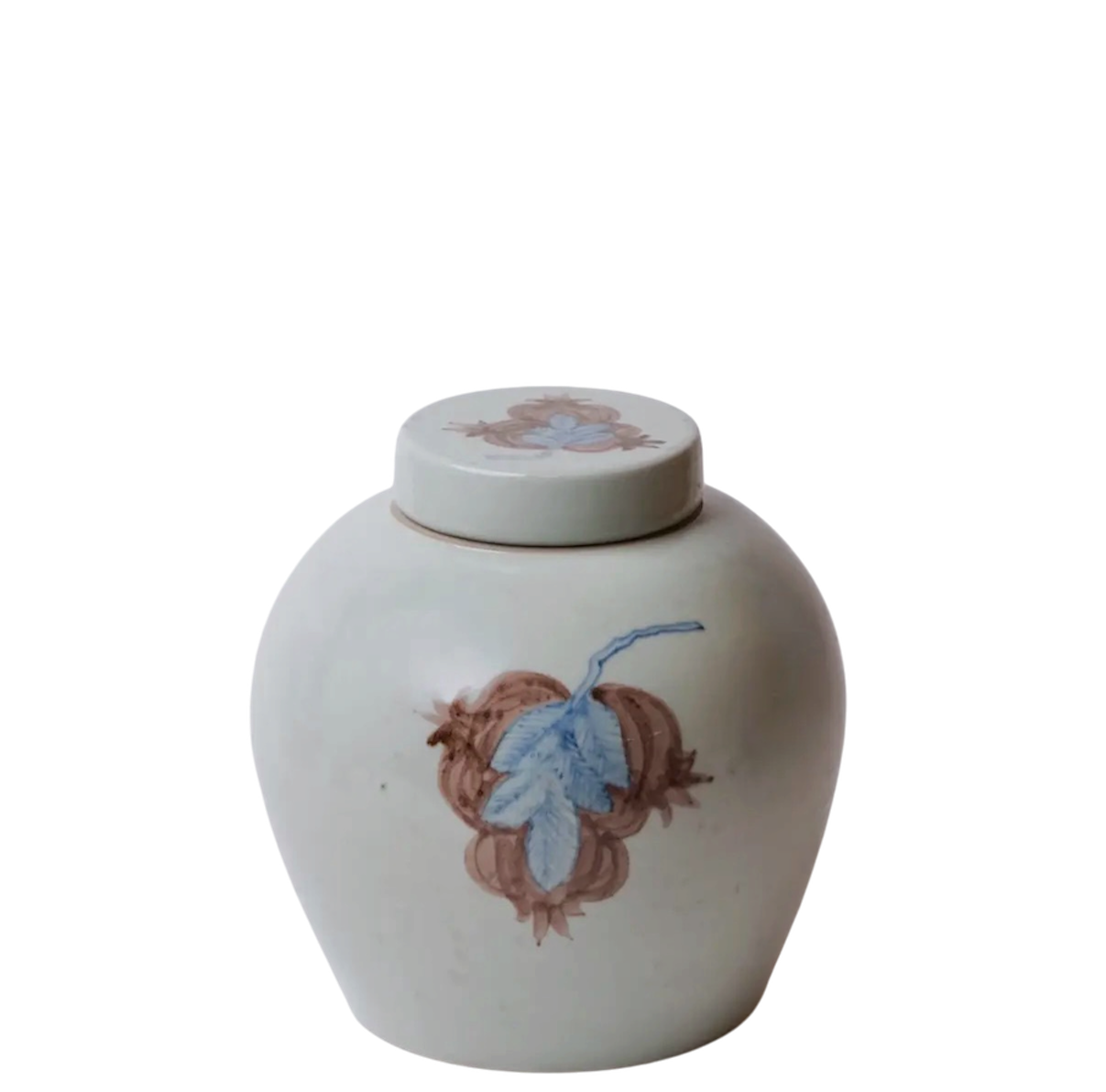 Red & Blue Pomegranate Round Jar