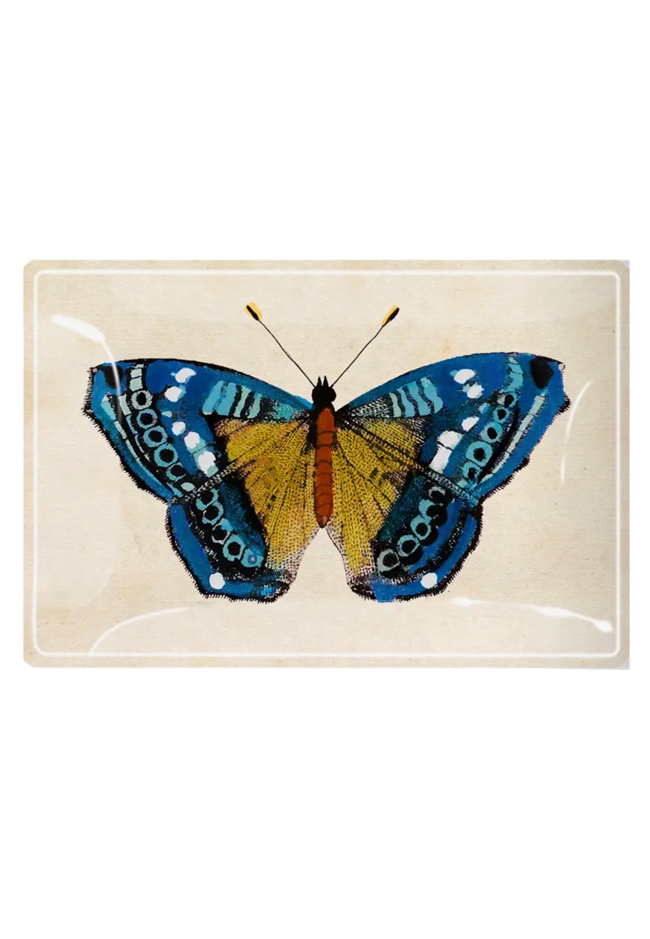 Pansy Butterfly Decoupage Tray