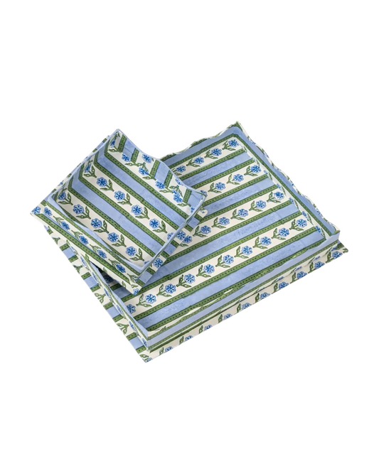 Cottage Garden Blockprint Tray Set