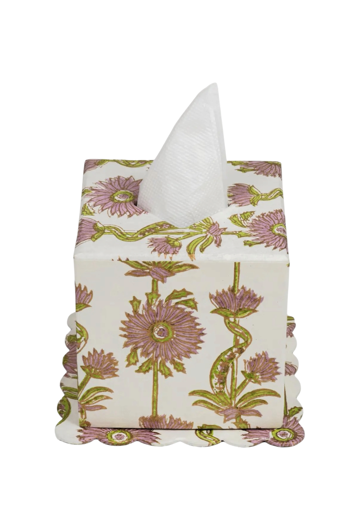 Floral Vines Tissue Box - Lilac