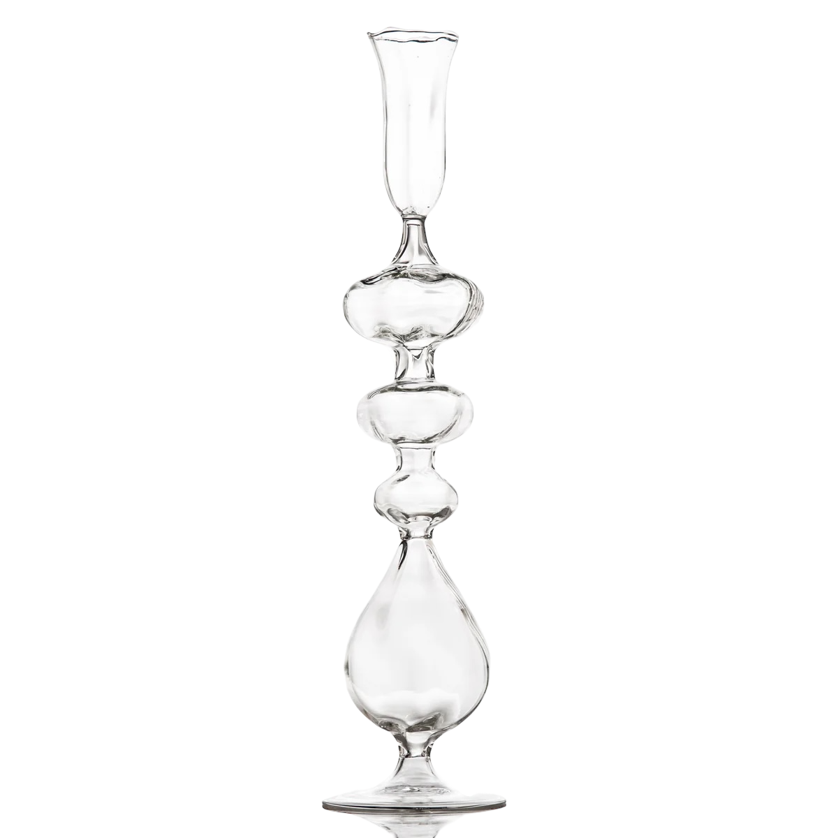 Clear Glass Candlesticks