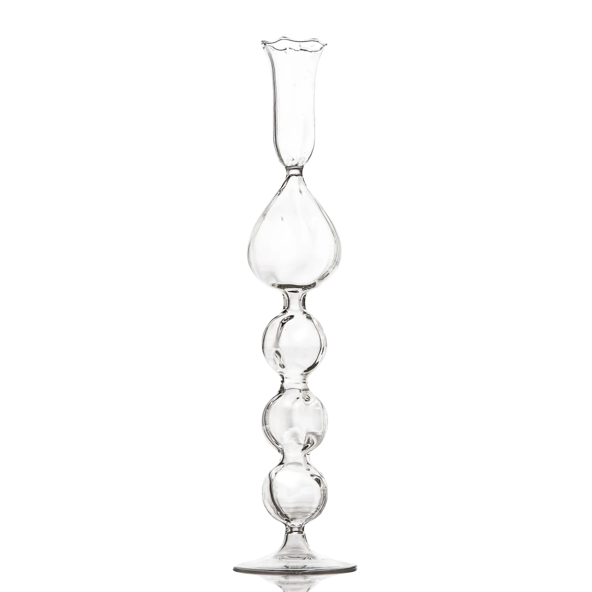 Clear Glass Candlesticks
