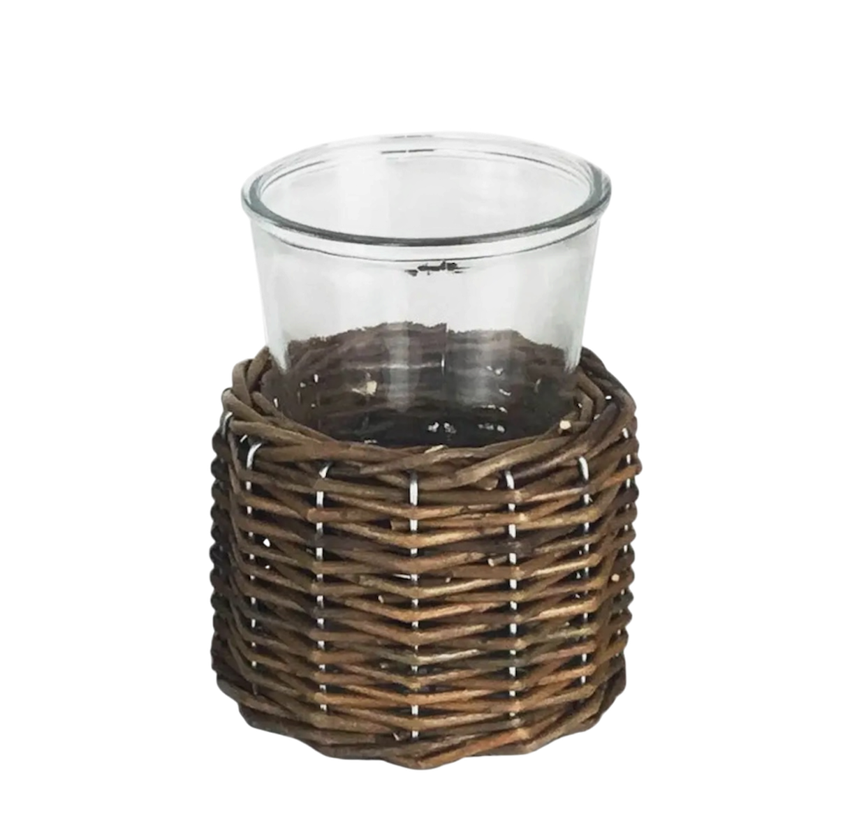 Woven Willow Glass Hurricane
