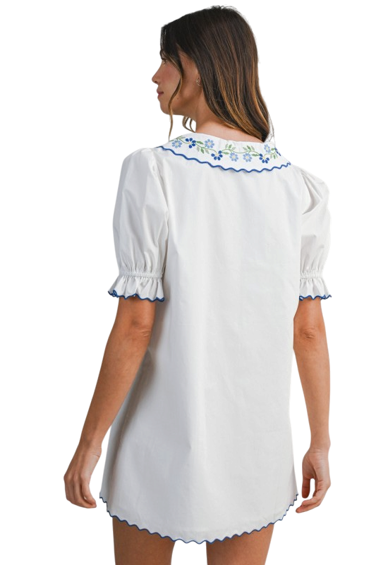 Scallop Contrast Trim Mini