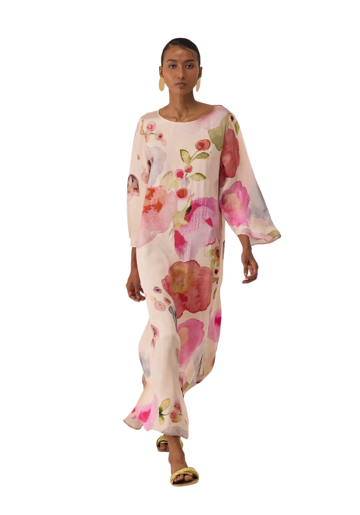 California Poppies Kaftan Dress