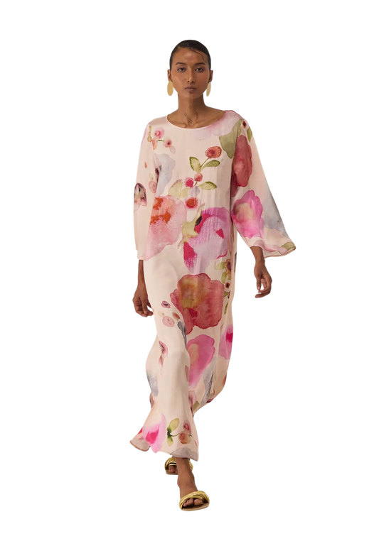 California Poppies Kaftan Dress