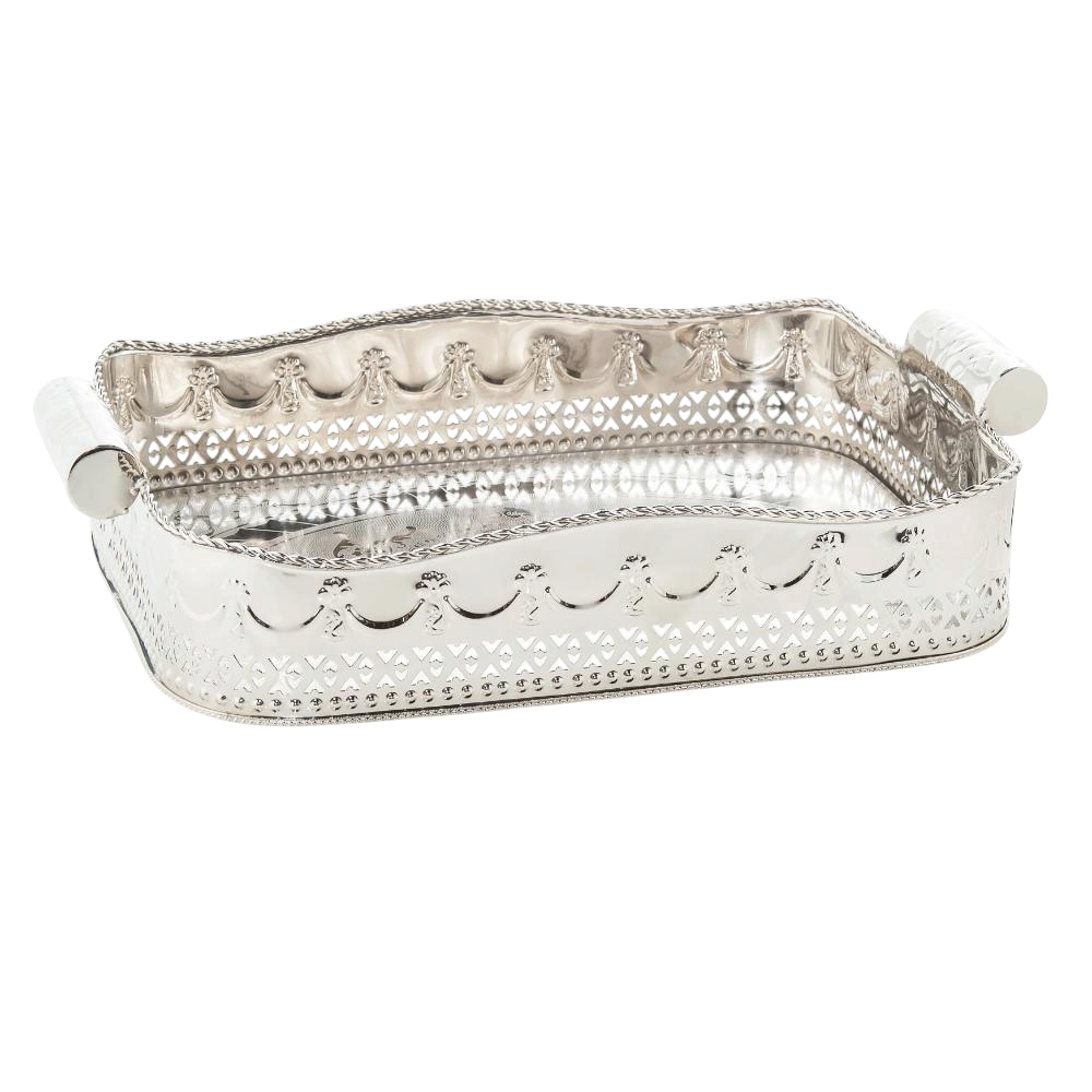 Polished Nickel Embossed Tray