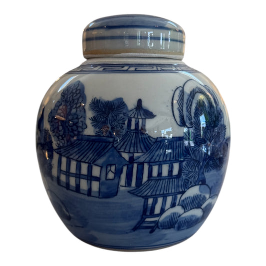 Blue & White Round Jars - 4 Styles