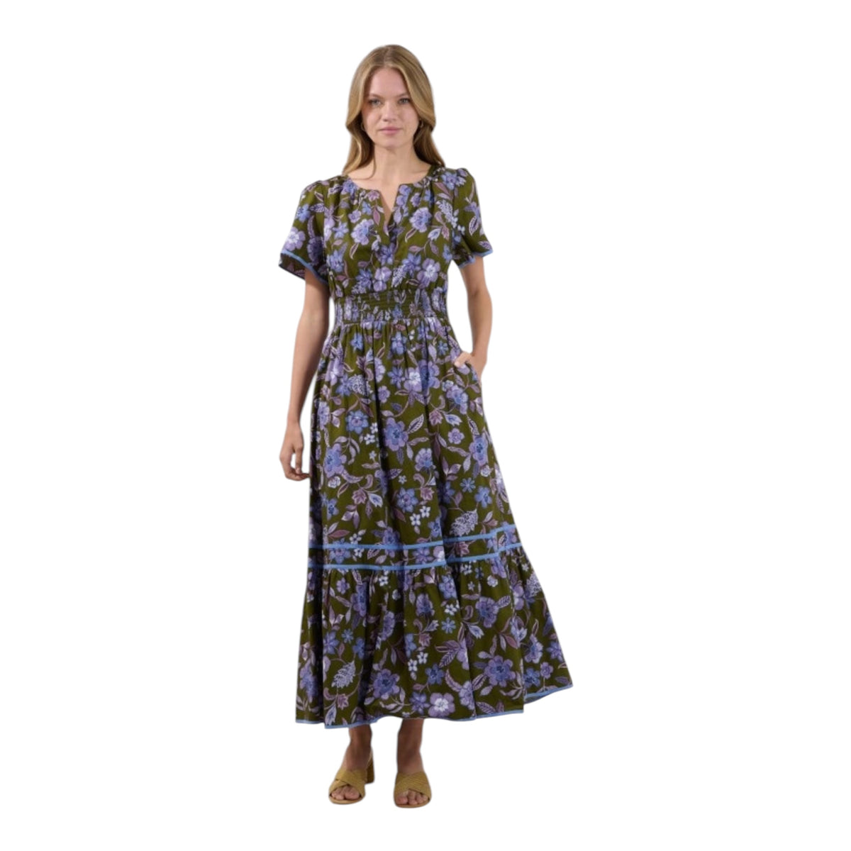 Ordy Smocked Midi Dress