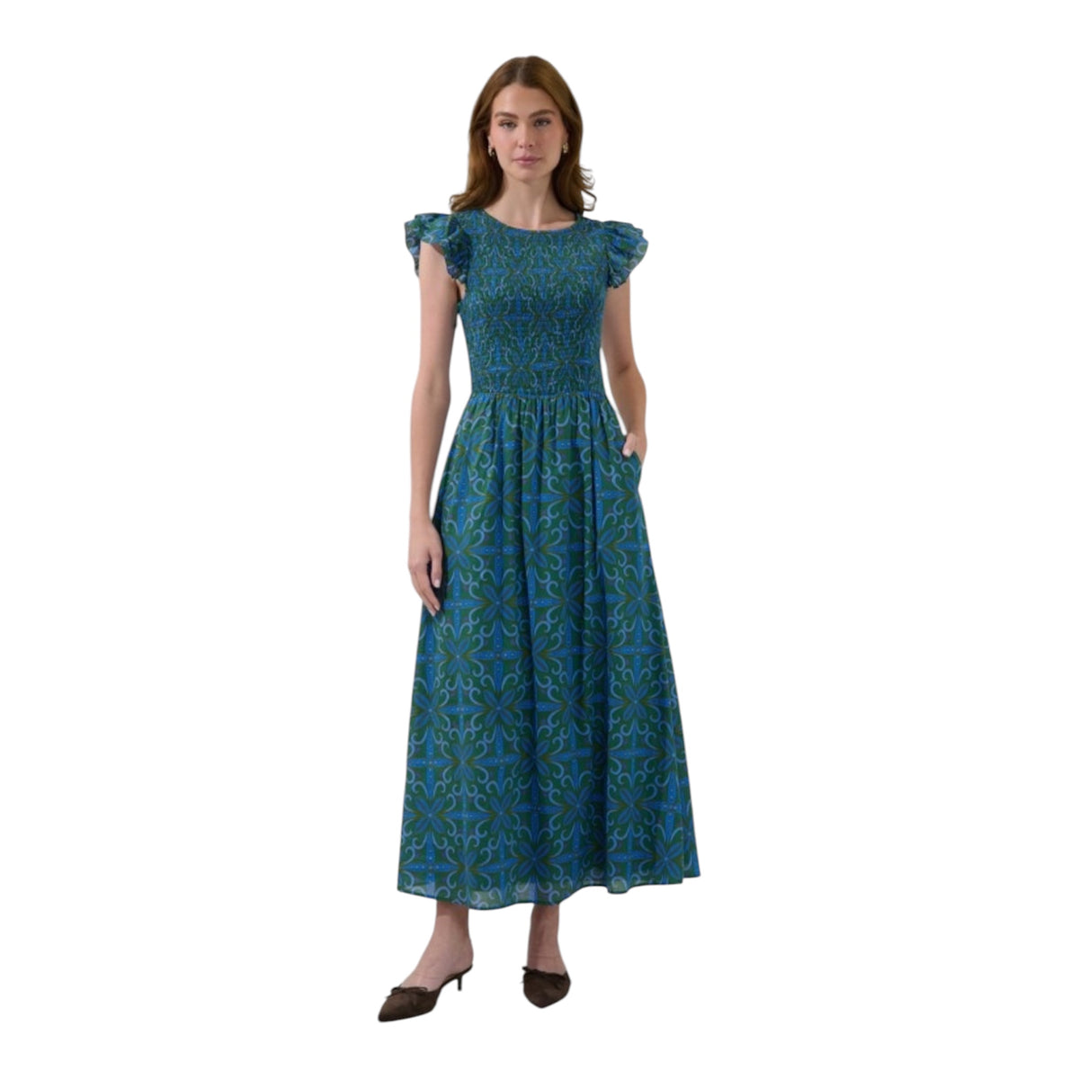 Ezme Smocked Maxi Dress