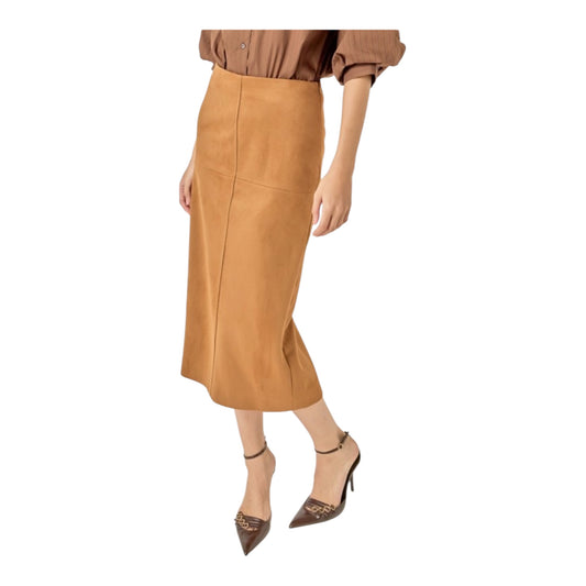 Suede Midi Skirt