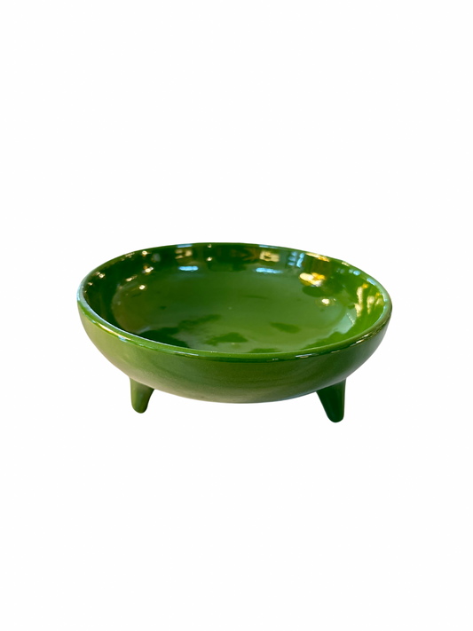 Small Tripod Bowl - Olive 6.5”
