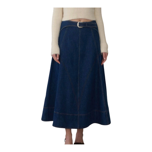 Belted Demin Skirt