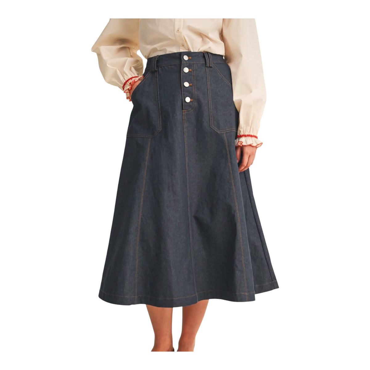 Denim A-Line Skirt