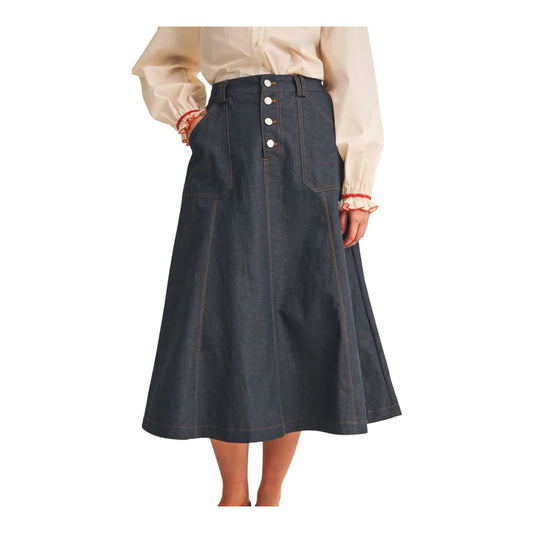 Denim A-Line Skirt