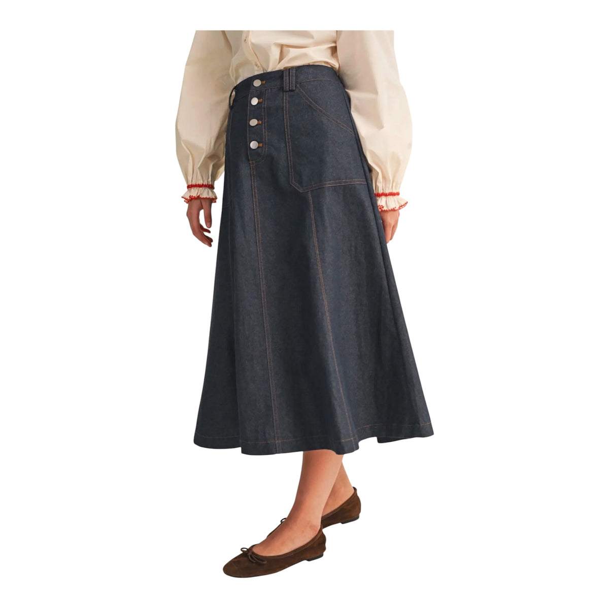 Denim A-Line Skirt