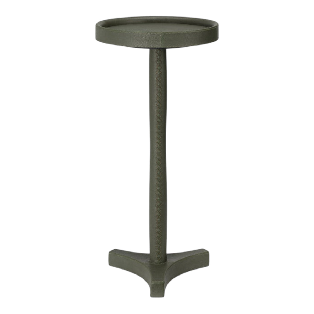 Nash Leather Drink Table in Forest