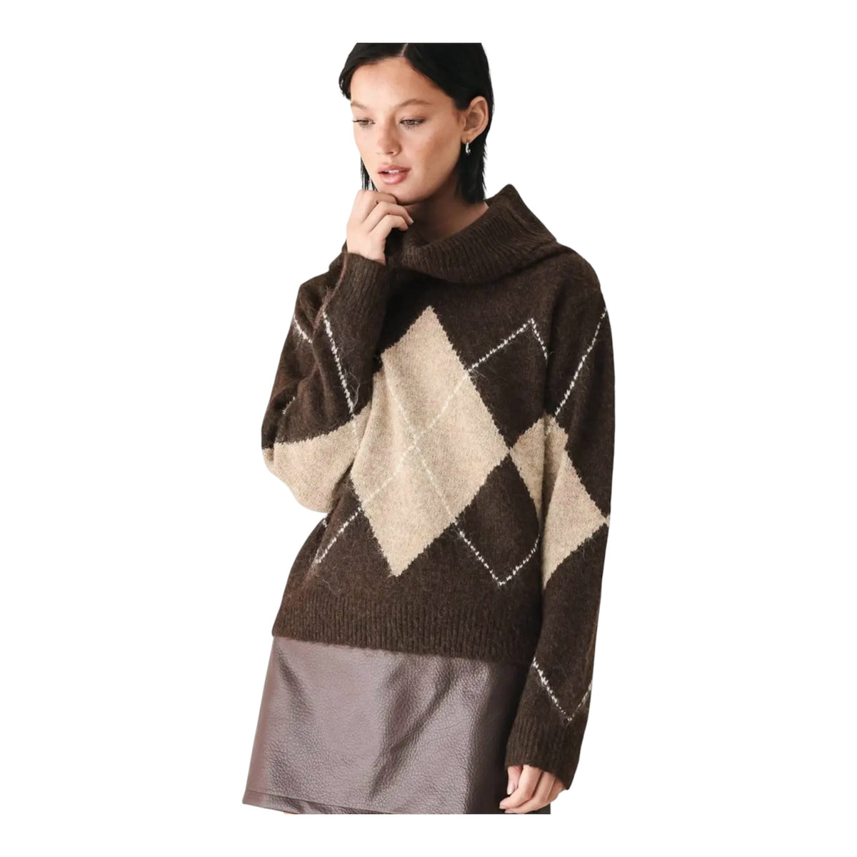 Wide Neck Knit Sweater