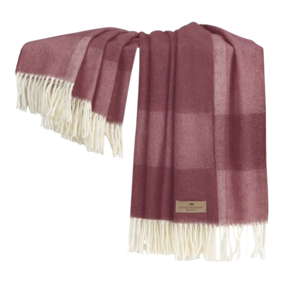 Hampton Plaid Throw- Cranberry