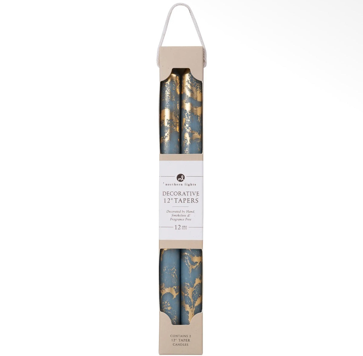 12” Decorative Taper Candles- 2 pack