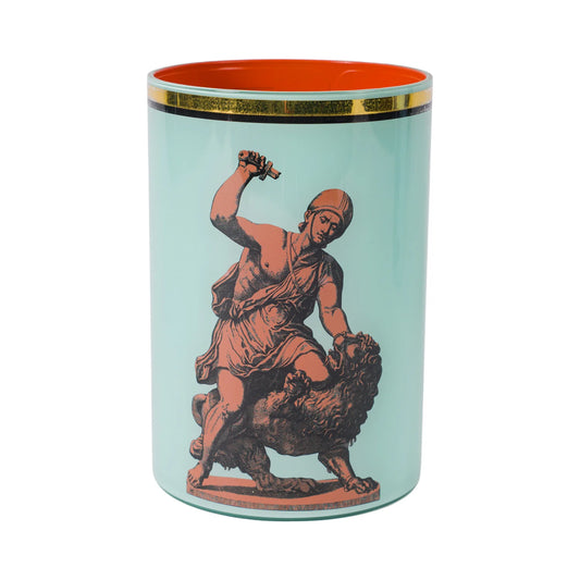 Roman Soldier & Lion Brush Pot - 2 colors!!