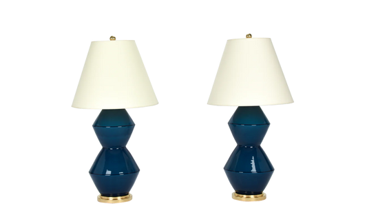 Christopher Spitzmiller David Medium Lamp in Prussian Blue