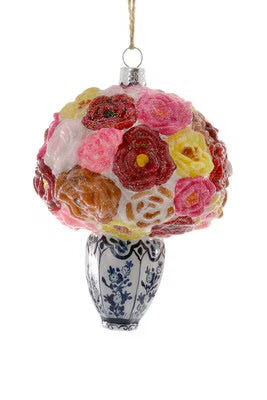 Blue & White Bouquet Ornament