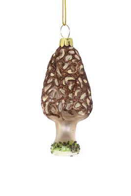 Light Brown Medium Morel Mushroom Ornament