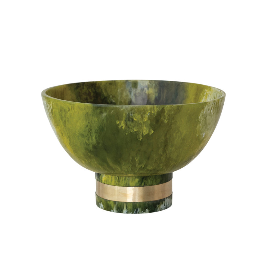 Green Marbled Decretive Bowl