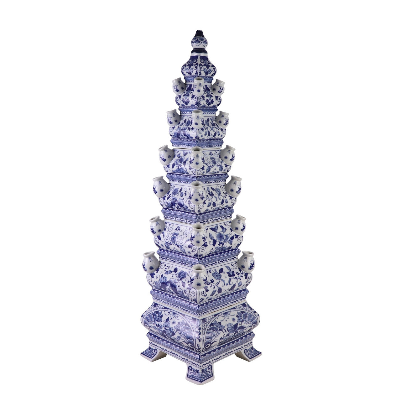 Blue & White Tulipiere Tower